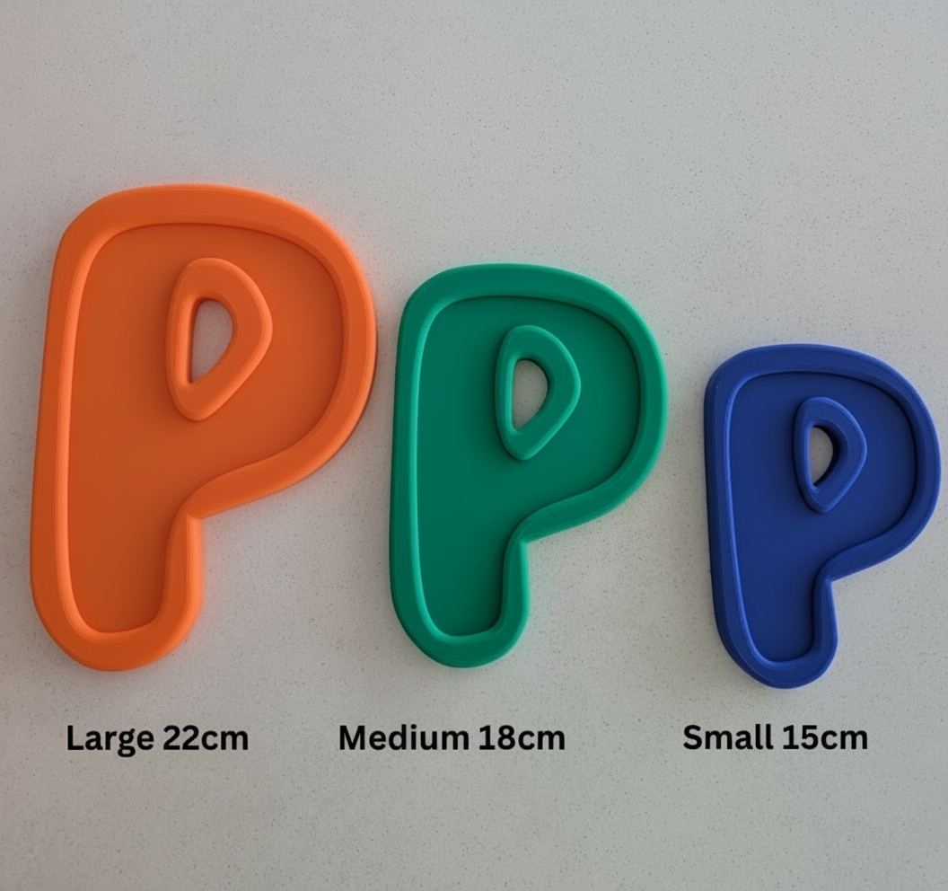 Large bubble letter wall decals