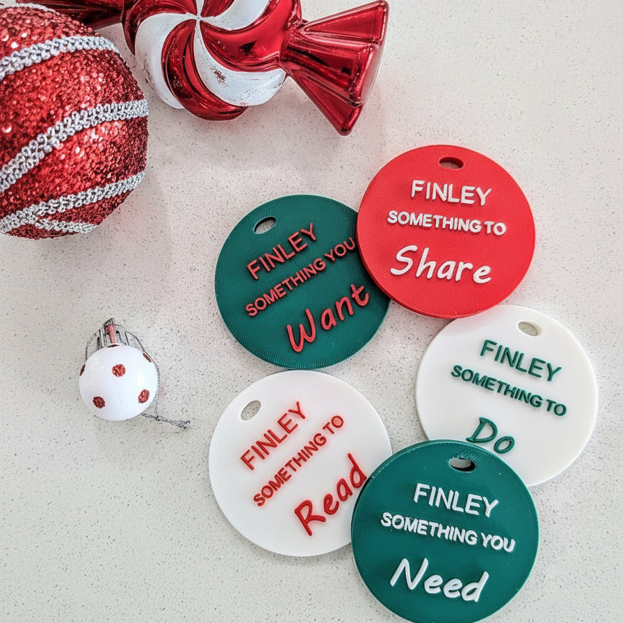 Something you want, need, share, read, do gift tags