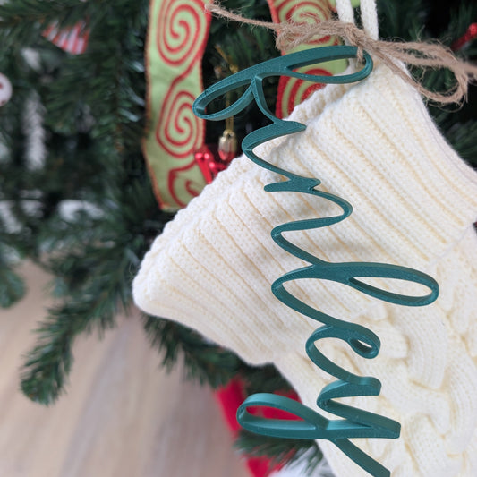 personalised stocking name tag