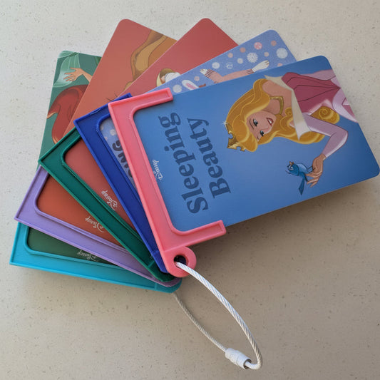 set of yoto cards on a ring holder