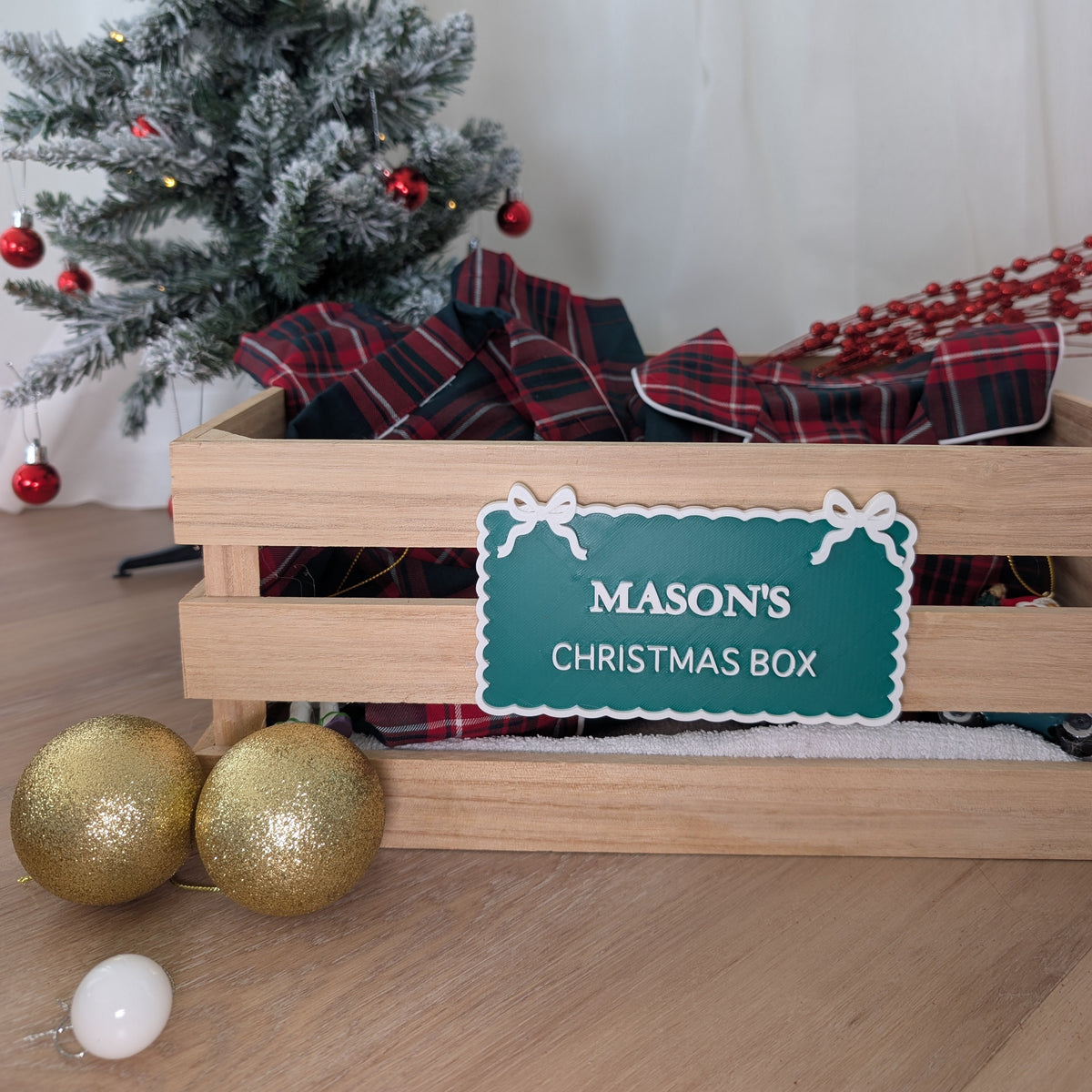 Personalised Christmas Box sign